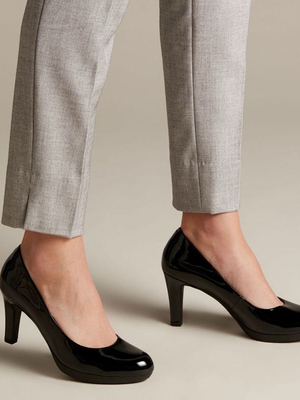 Clark’s Black Patent Adriel Viola Heels Sz 8.5
